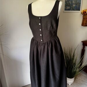 RIHOAS Grey Button-Front Dress